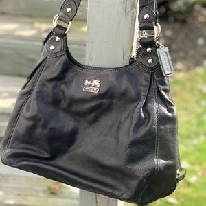 Coach Madison Leather Maggie Shoulder Hobo Bag